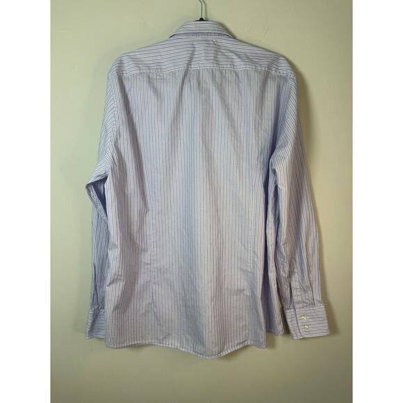 Hugo Boss dress shirt size XL Blue Pinstriped - Picture 2 of 8